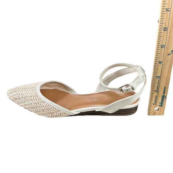 Indigo Rd. Garner Flats Women Size 7 M Cream Mesh Flats Pointed Toe Sling Backs - Picture 9 of 9